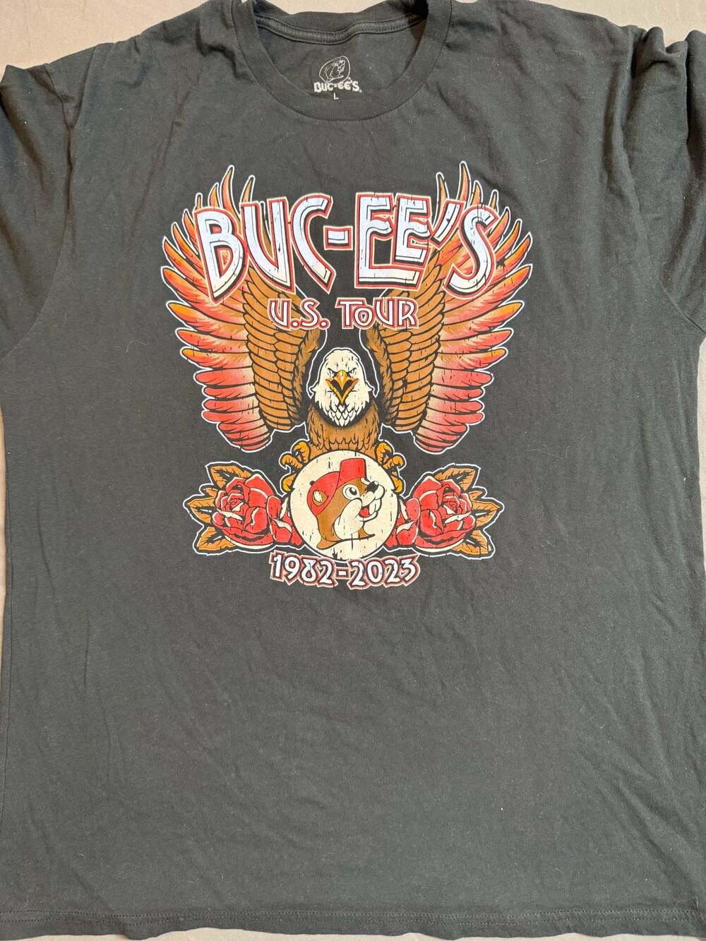 Buc-ee's U.S. Tour 1982-2023 Graphic Black T-Shirt